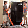 Forearm Forklift 2-Person Shoulder Harness and Moving Straps System, Lift Furniture, Appliances, or Item up to 800 lbs. Safe and Easy Like a Pro, 8 Harnesses and 8 Straps, Orange