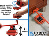 Heavy Duty Furniture Lifting and Moving Set - Includes Four Rotatable Sliding Rollers and One Lifting Tool, Easy Operation, Rearrange Furniture & Appliances up to 330 Pounds - EX ELECTRONIX EXPRESS